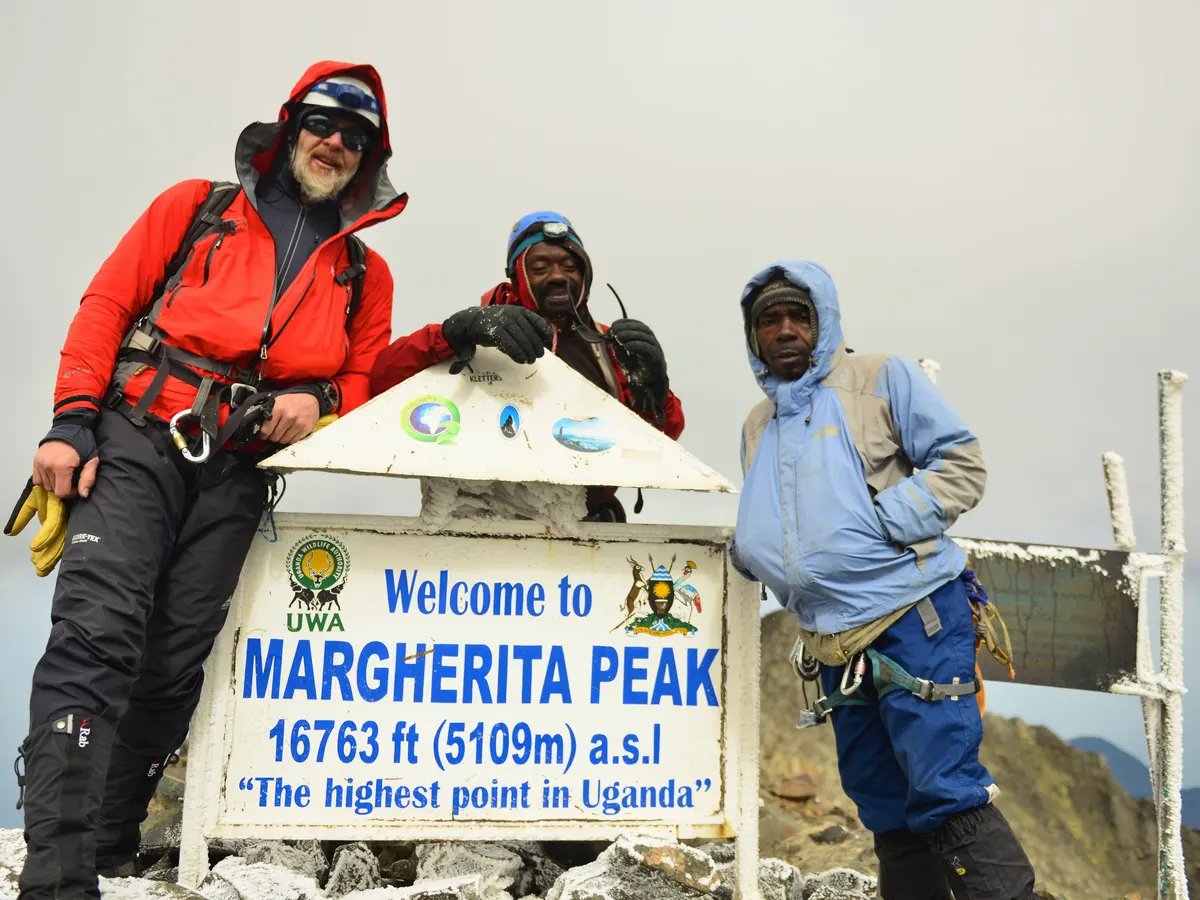 Hiking Margherita peak on Mt. Rwenzori